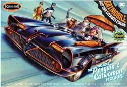 POLAR LIGHTS ... 1966 BATMOBILE W/CATWOMAN & PENGUIN FIGURES 1/25
