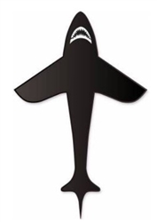 PREMIER KITES & DESIGNS ... BLACK SHARK POLYESTER KITE 6'