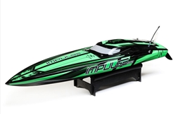 PRO BOAT ... IMPULSE 32, DEEP-V  BRUSHLESS SMART BLK/GRN: RTR