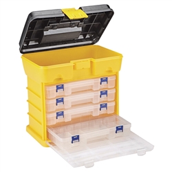 PROP SHOP HOBBIES ... TOOL BOX STYLE ORGANIZER W/HANDLE / 4-PARTS BOXES