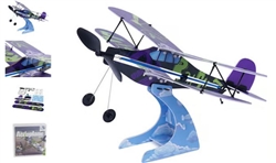 PLAY STEM ... AIRPLANE SCIENCE RUBBER BAND POWERED BIPLANE