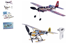 PLAY STEM ... AIRPLANE SCIENCE RUBBER BAND POWERED 3-IN-1 AIRPLANE SET