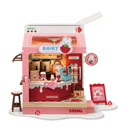 ROBOTIME ROLIFE ... FOOD BOX SHOP STRAWBERRY MILK BOX