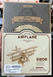 ROBOTIME ROLIFE ... TRI-PLANE WOOD LASER MODEL