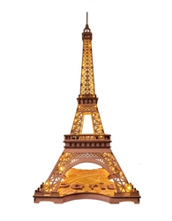 ROBOTIME ROLIFE ... NIGHT OF THE EIFFEL TOWER WOOD LASER MODEL