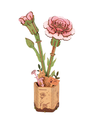 ROBOTIME ROLIFE ... ROWOOD  PINK CARNATION WOOD LASER MODEL