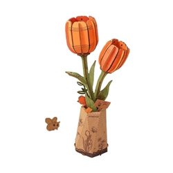 ROBOTIME ROLIFE ... ORANGE TULIP  WOOD BLOOM CRAFT