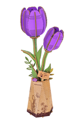 ROBOTIME ROLIFE ... PURPLE TULIP DIY WOODEN FLOWER