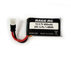 RAGE RC ... 3.7V 400mah 25C LIPO BATTERY FOR MICRO PLANES