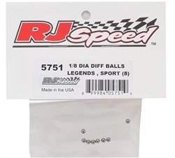 RJ SPEED ... DIFF BALLS LEGENDS & SPORT (8) 1/8 DIA