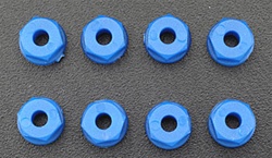 RPM CUSTOM ENG 70805... NYLON NUTS BLUE 3MM (8)