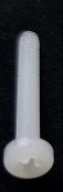 RTL FASTNER ... M2.5X20MM METRIC NYLON PAN HEAD PHILLIPS SCREW...12PCS