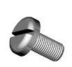 RTL FASTNER ... M5X40MM METRIC NYLON PAN HEAD SLOTTED SCREW...4PCS.