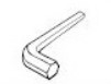 RTL FASTNER ... .035 "L" TYPE HEX WRENCH FOR #0-80 FLAT/BUTT. HEAD 2-56 SET
