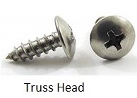 RTL FASTNER ... #6X5/8" TRUSS HEAD PHILLIPS SELFTAPPING STAINLESS STEEL 12PC
