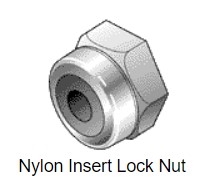 RTL FASTNER ... M6 NYLON INSERT LOCK NUTS...4 PCS