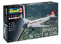 REVELL GERMANY ... JUNKERS JU52/3M CIVILIAN AIRCRAFT 1/72