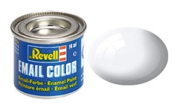 REVELL GERMANY ... 14ML ENAMEL WHITE GLOSS TINLETS   .47OZ