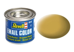 REVELL GERMANY ... 14ML ENAMEL SANDY YELLOW MATTE TINLETS   .47OZ