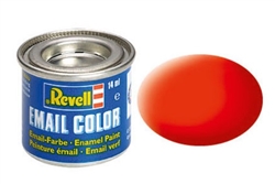REVELL GERMANY ... 14ML ENAMEL LUMINOUS ORANGE MATTE TINLETS  .47OZ