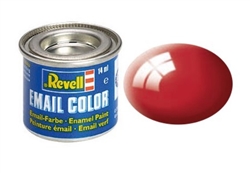 REVELL GERMANY ... 14ML ENAMEL ITALIAN RED GLOSS TINLETS  .47OZ