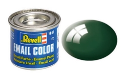 REVELL GERMANY ... 14ML ENAMEL SEA GREEN GLOSS TINLETS  .47OZ