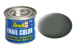 REVELL GERMANY ... 14ML ENAMEL OLIVE GREY MATTE TINLETS  .47OZ