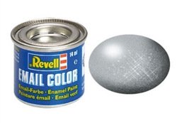 REVELL GERMANY ... 14ML ENAMEL SILVER METALLIC TINLETS  .47OZ