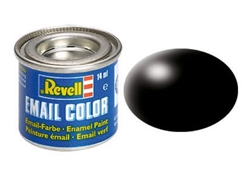 REVELL GERMANY ... 14ML ENAMEL BLACK SILK TINLETS  .47OZ