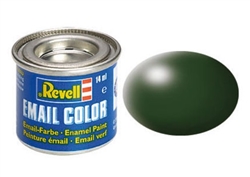 REVELL GERMANY ... 14ML ENAMEL DARK GREEN SILK TINLETS  .47OZ