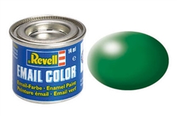 REVELL GERMANY ... 14ML ENAMEL LEAF GREEN SILK TINLETS  .47OZ