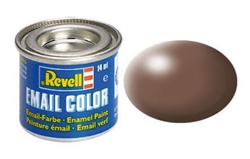 REVELL GERMANY ... 14ML ENAMEL BROWN SILK  TINLETS  .47OZ