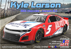 SALVINOS JR MODELS ... KYLE LARSON 2023 NASCAR CHEVROLET CAMARO ZL1 VALVOLINE