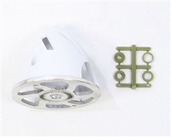 SPIN ... AIR-FLOW SPINNER WITH ALUMINUM BACKPLATE 57MM (2-1/4") WHITE