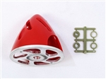 SPIN ... AIR-FLOW SPINNER WITH ALUMINUM BACKPLATE 63MM (2-1/2") RED