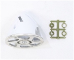 SPIN ... AIR-FLOW SPINNER WITH ALUMINUM BACKPLATE 63MM (2-1/2") WHITE