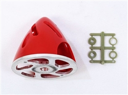 SPIN ... AIR-FLOW SPINNER WITH ALUMINUM BACKPLATE 70MM (2-3/4") RED