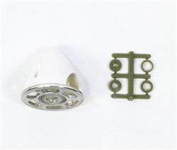 SPIN ... PLASTIC SPINNER WITH ALUMINUM BACKPLATE 38MM (1-1/2") WHITE