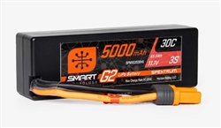 SPEKTRUM ... 5000MAH 3S 11.1V SMART G2 LIPO 30C HARD CASE; IC5