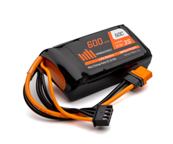 SPEKTRUM 2... LIPO 600MAH 3S 11.1V 50C LIPO BATTERY  IC2