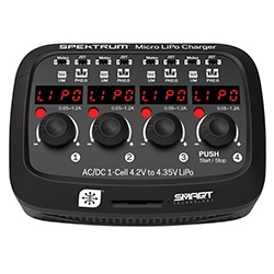 SPEKTRUM ... SPEKTRUM MICRO 4 PORT AC/DC 1S LIPO CHARGER