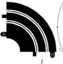 SCALEXTRIC ... SPORT RADIUS 1 HAIRPIN 90deg 2