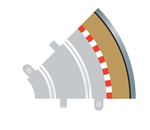 SCALEXTRIC ... RADIUS 1 CURVE OUTER BORDERS 45ø X 4