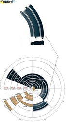 SCALEXTRIC ... SPORT RADIUS 3 BANKED 45DEG.