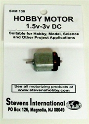 STEVEN'S INTERNATIONAL ... 1.5 TO 3V DC SMALL ELECTRIC MOTOR (FLAT SIDES)