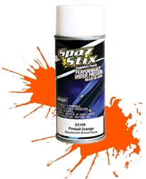 SPAZ STIX INC. ... FIREBALL ORANGE FLUORESCENT AEROSOL PAINT 3.5OZ CAN