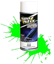 SPAZ STIX INC. ... GREEN FLUORESCENT AEROSOL PAINT 3.5OZ CAN