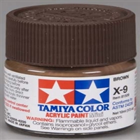 TAMIYA ... MINI X9 BROWN         ACRYLIC