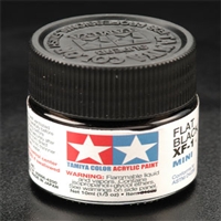 TAMIYA ... MINI XF1 FLAT BLACK      ACRYL