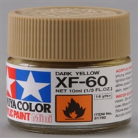 TAMIYA ... MINI XF60 DARK YELLOW     ACRY